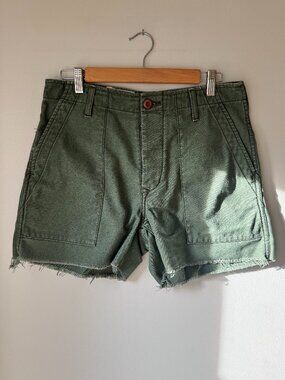 You The Brave Military Green Short